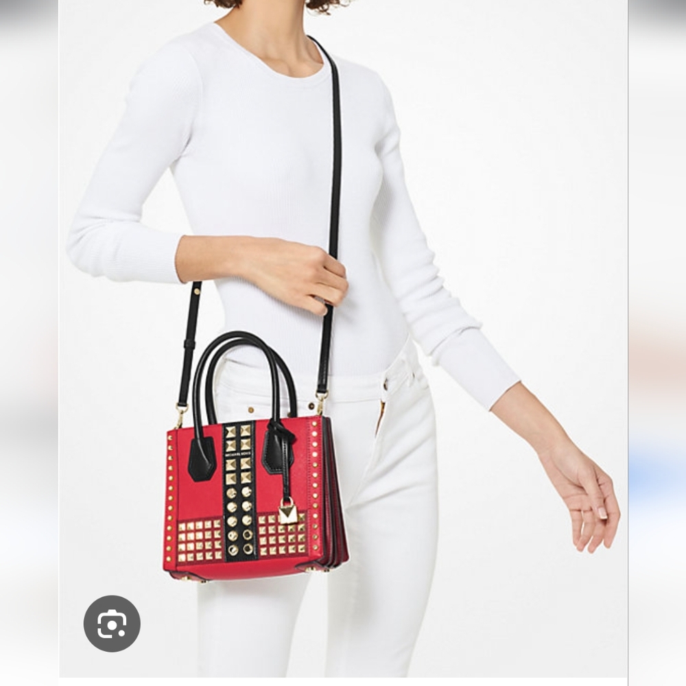 Michael Kors Studded Accordion Crossbody. - Picture 2 of 9